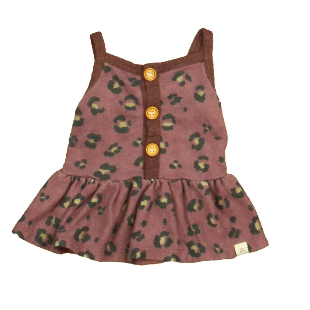 Lulu & Roo Girls Mauve Leopard Tank Top size: 12-18 Months